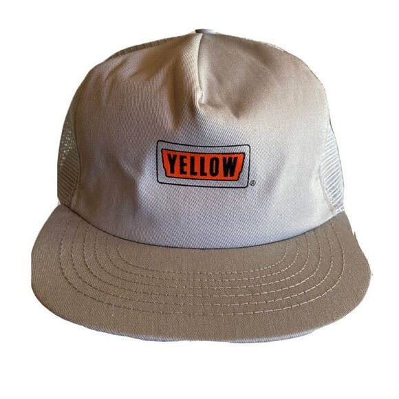 Yellow Freight Trucking Company Gray Snapback Hat Cap Meshback Adjustable - Picture 1 of 6